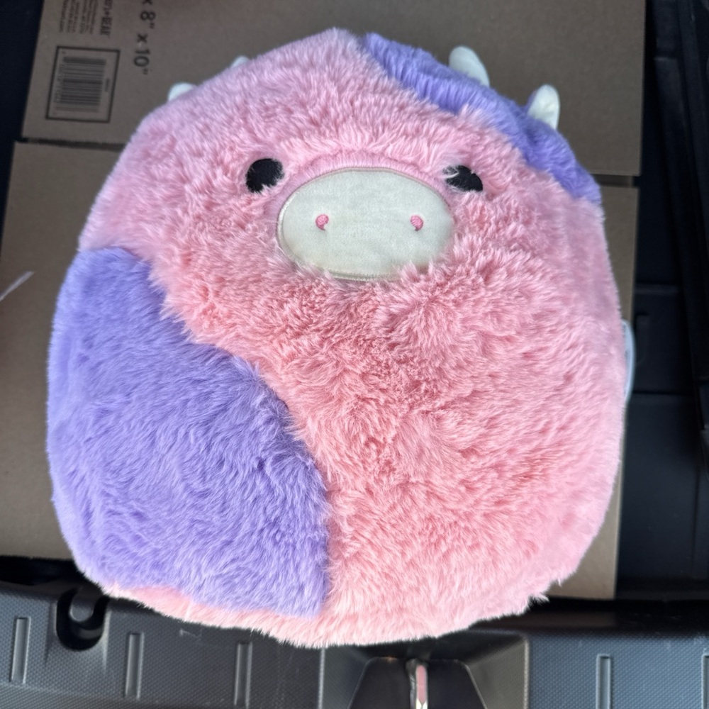 Patty the Pink and Purple Cow FuzzAMallows Squishmallow.  12 inches NWT